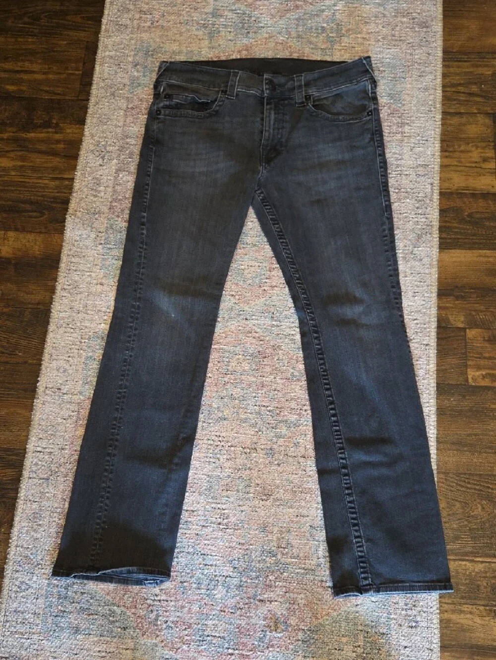 True Religion Men's Charcoal Straight Jeans